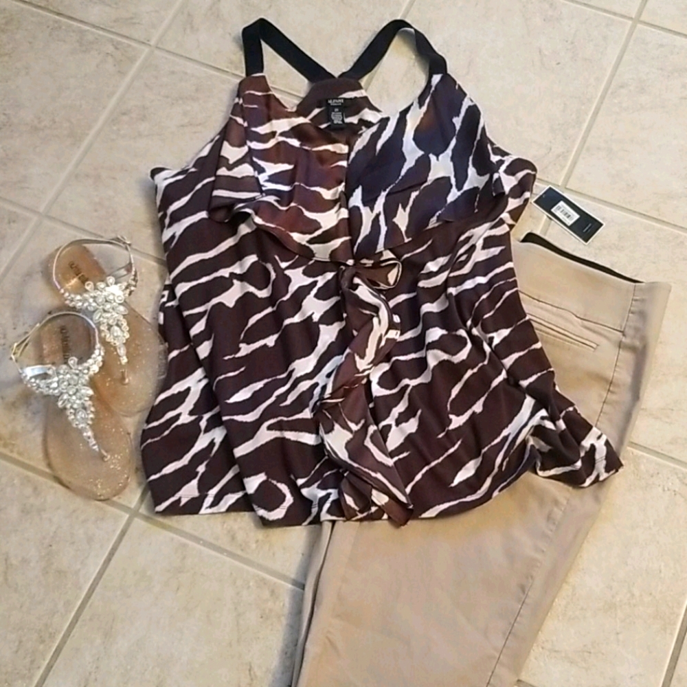 Alfani zebra print tank top BNWT size 2X
